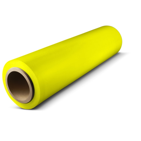 18&quot; x 1,500` 80 GA. Yellow
Colored Hand Stretch Film
(4/Case)
