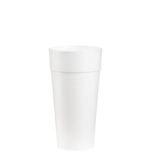 Drink Foam Cups, Hot/Cold, 24oz, White, 25/Bag, 20
