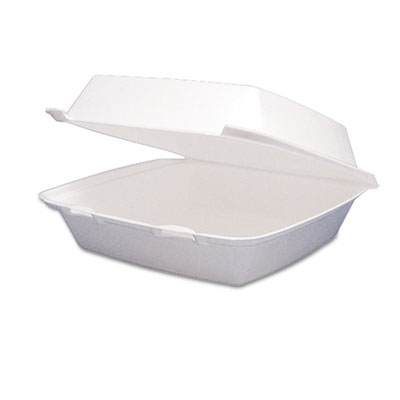 85HT1 1-Comp,Foam Container,
Hinged Lid,
8 3/8 x 7 7/8 x 3 1/4,
200/Carton