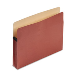 100% Recycled Paper,
Expansion File Pocket, 3 1/2&quot;
Expansion, Letter, Red Fiber