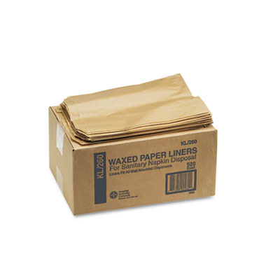 Napkin Receptacle Liner,
Kraft Waxed Paper,
10.25x7.5x3.5 500/Carton