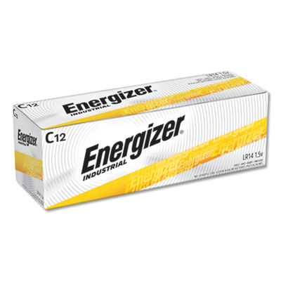 Energizer Industrial Alkaline  C Batteries, 1.5 V, 12/Box