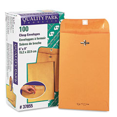 Clasp Envelope, 6 x 9, 28lb,
Light Brown, 100/Box