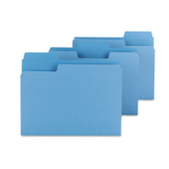 SuperTab Colored File Folders, 1/3 Cut, Letter, Blue