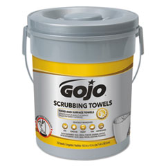 GOJO Scrubbing Towels, Hand
Cleaning, Fresh Citrus,10
1/2x12 1/4, 72/canister,6/crtn