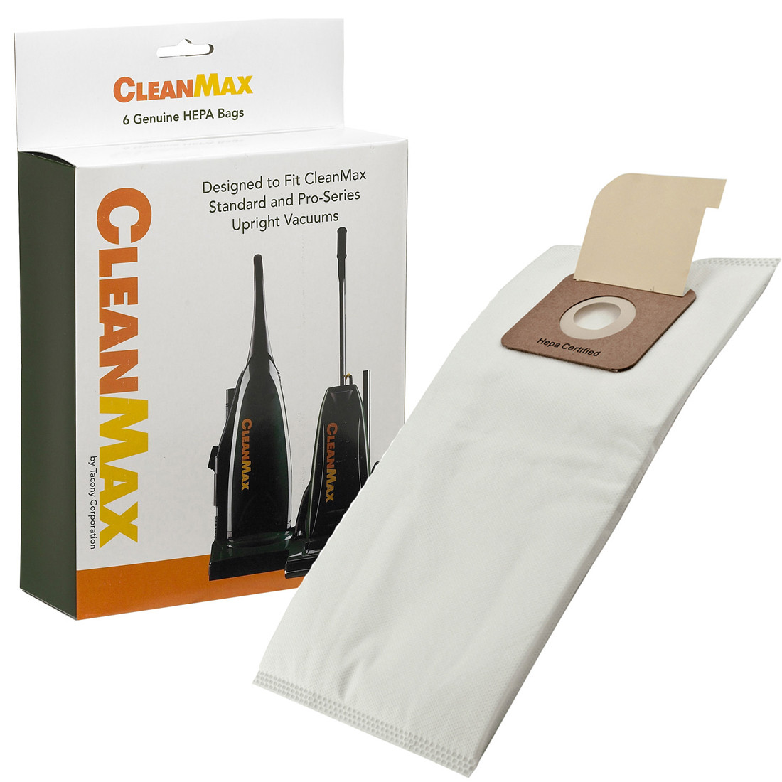 HEPA Media Bag for CleanMax
Nitro,  Pro-Series &amp; Cadet
Vacs, 6/Pack, 6 Packs/Case