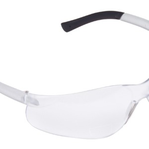 Dane Safety Glasses, 1.0 Diopter, Frosted Clear Frame,