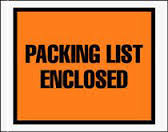 Packing List &amp; Document Envelopes