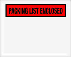 4 1/2 x 5 1/2&quot; Panel Face Packing List Envelope