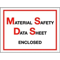 6 1/2 x 5&quot; Material Safety Data Sheet Enclosed Envelope