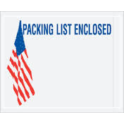 4 1/2 x 5 1/2&quot; American Flag Packing List Envelope