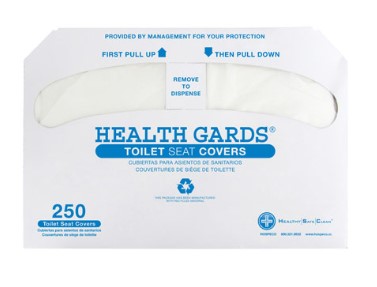 Health Gards Toilet Seat Covers, White, 250