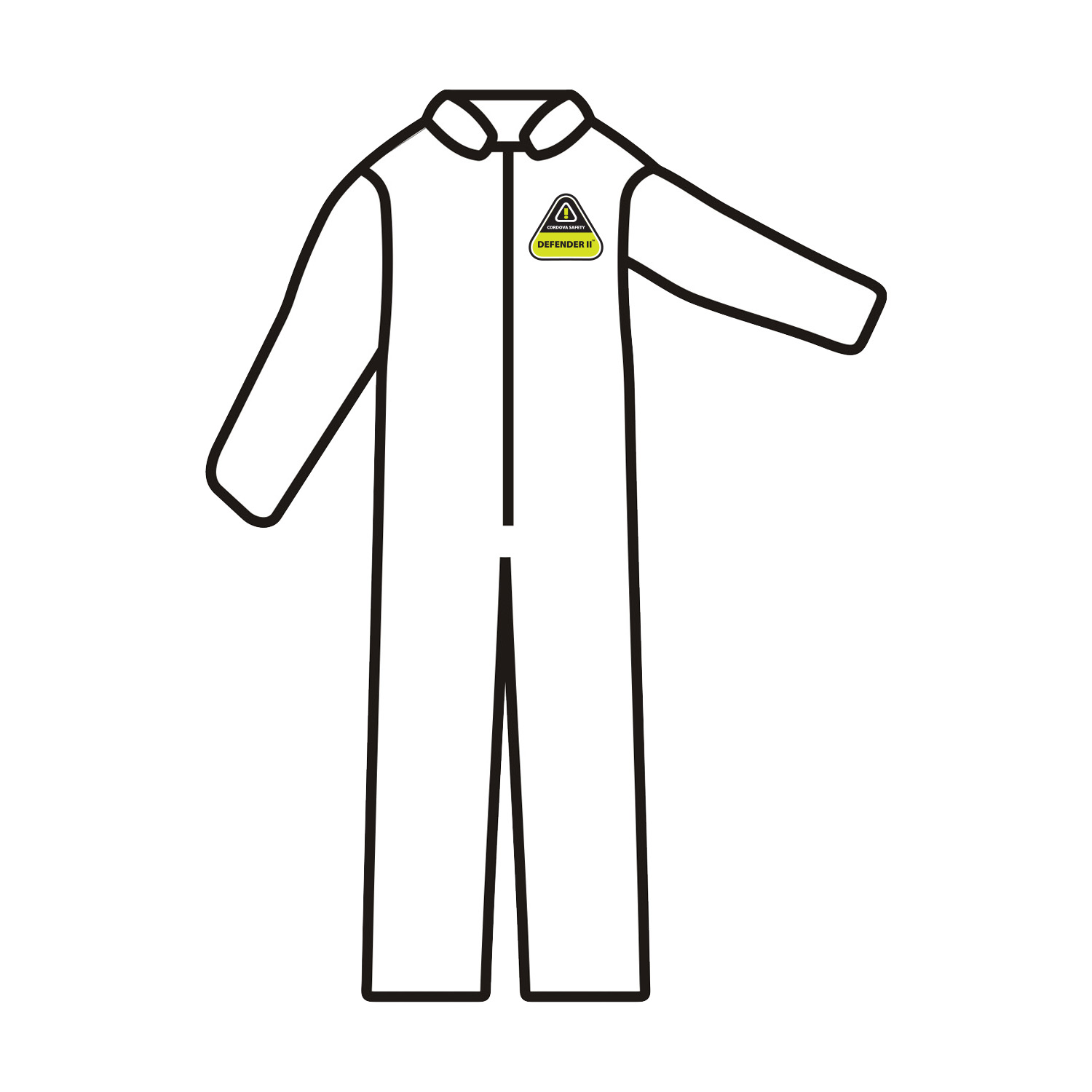 MP100 Large Defender II StandardMicroporous Coverall,
