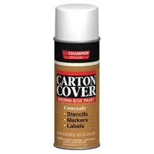 Carton Cover masking spray - brown box paint 12/12oz/cs