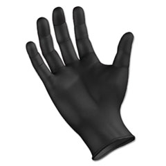 BWK396XLBX Boardwalk
Disposable General Purpose
Powder-Free Nitrile Gloves,
XL, Black, 4.4mil, 100/Bx