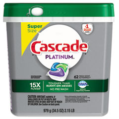Cascade Platium ActionPacs, Fresh Scent, 34.5 oz, 62/Bag,