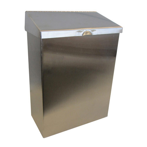 Wall Mount Sanitary Napkin
Receptacle, 8 x 4 x 11,
Stainless Steel