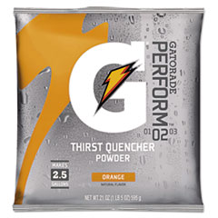 GATORADE Original Powdered 
Drink Mix,Orange, 21oz Packet, 
32/Carton
